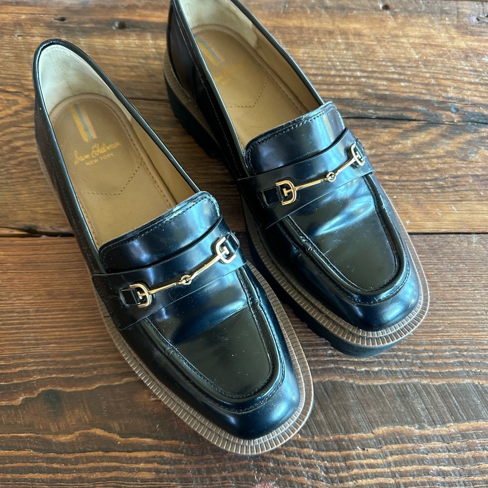 Sam Edelman Black Leather Loafers